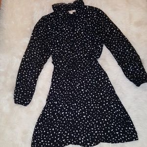 Loft black long sleeve dress